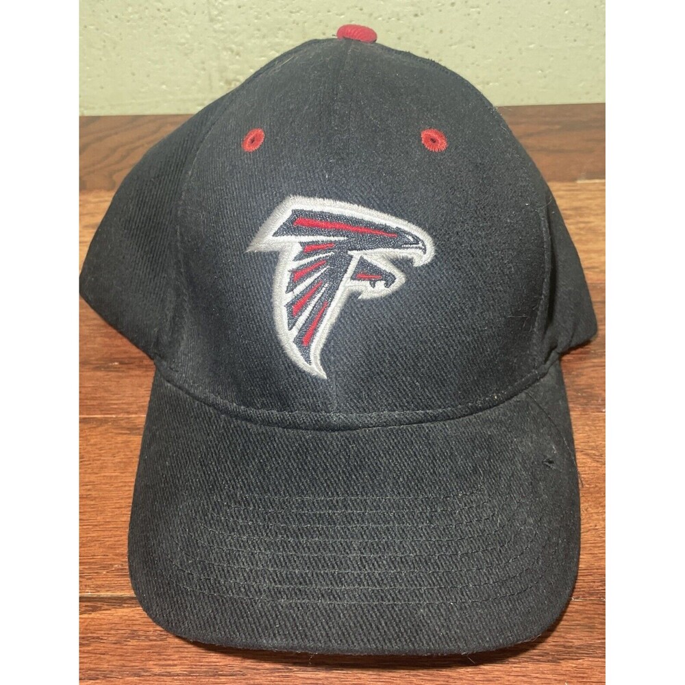 Atlanta Falcons NFL Adult Adjustable Black Red Team Logo Hat Hats/Cap